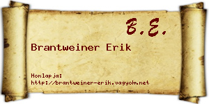 Brantweiner Erik névjegykártya